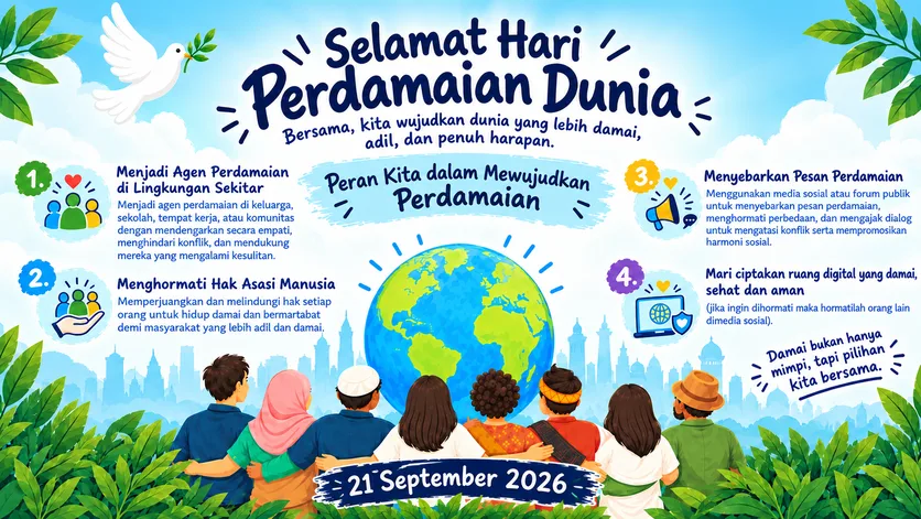 Selamat Hari Perdamaian Dunia 21 September 2026